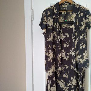 Beautiful brown and beige two piece top and skirt